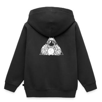 Astronaute, Astronaute, Cosmonaute - Sweat Premium à capuche enfant bio - noir - Dos - AI Model Kid Male (0cm)