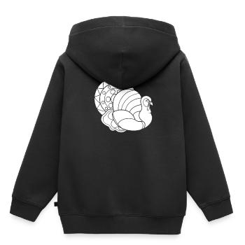 Action de grâce - Sweat Premium à capuche enfant bio - noir - Dos - AI Model Kid Male (0cm)