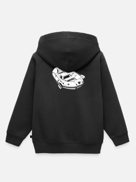 Rafting - Kinder Premium Organic Hoodie - Schwarz