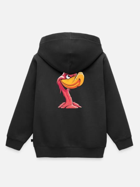 Flamingo Witzig - Kinder Premium Organic Hoodie - Schwarz