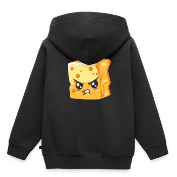 Käse Käser Kawaii - Kinder Premium Organic Hoodie - Schwarz - Hinten - AI Model Kid Male (0cm)