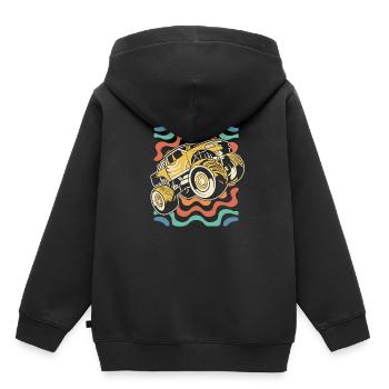 Monster Truck - Sweat Premium à capuche enfant bio - noir - Dos - AI Model Kid Male (0cm)