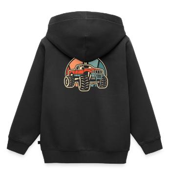 Monster Truck - Sweat Premium à capuche enfant bio - noir - Dos - AI Model Kid Male (0cm)