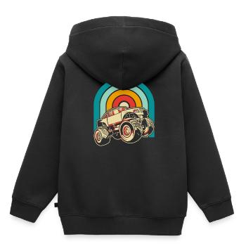 Monster Truck - Sweat Premium à capuche enfant bio - noir - Dos - AI Model Kid Male (0cm)
