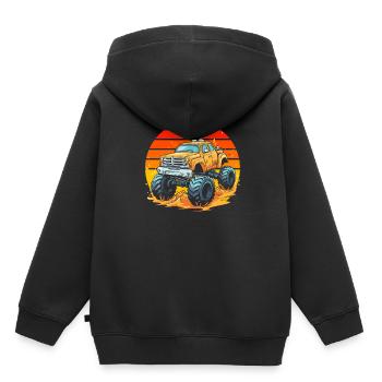 Monster Truck - Sweat Premium à capuche enfant bio - noir - Dos - AI Model Kid Male (0cm)