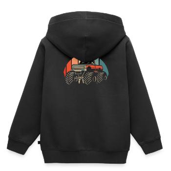 Monster Truck - Sweat Premium à capuche enfant bio - noir - Dos - AI Model Kid Male (0cm)