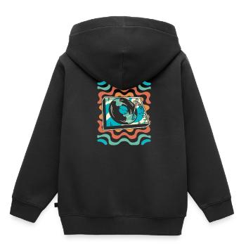 Collectionneur de disques vinyles - Sweat Premium à capuche enfant bio - noir - Dos - AI Model Kid Male (0cm)