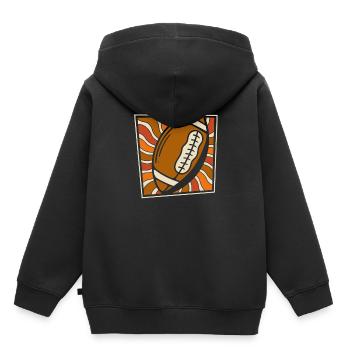 American Football - Kinder Premium Organic Hoodie - Schwarz - Hinten - AI Model Kid Male (0cm)