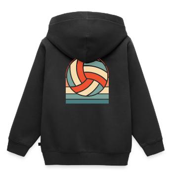 Volley-ball Volley-ball - Sweat Premium à capuche enfant bio - noir - Dos - AI Model Kid Male (0cm)