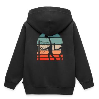 Volley-ball Volley-ball - Sweat Premium à capuche enfant bio - noir - Dos - AI Model Kid Male (0cm)