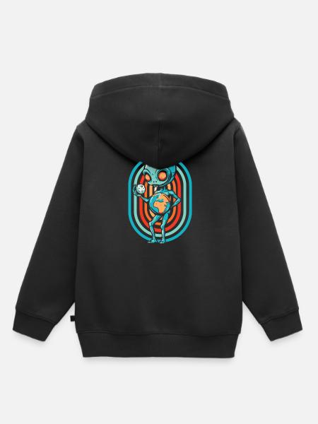Alien Außerirdischer - Kinder Premium Organic Hoodie - Schwarz