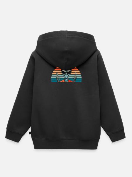Alien Außerirdischer - Kinder Premium Organic Hoodie - Schwarz