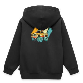 Monster Truck - Sweat Premium à capuche enfant bio - noir - Dos - AI Model Kid Male (0cm)