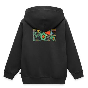 Monster Truck - Sweat Premium à capuche enfant bio - noir - Dos - AI Model Kid Male (0cm)