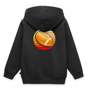 American Football - Kinder Premium Organic Hoodie - Schwarz - Hinten - AI Model Kid Male (0cm)