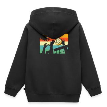 Volley-ball Volley-ball - Sweat Premium à capuche enfant bio - noir - Dos - AI Model Kid Male (0cm)