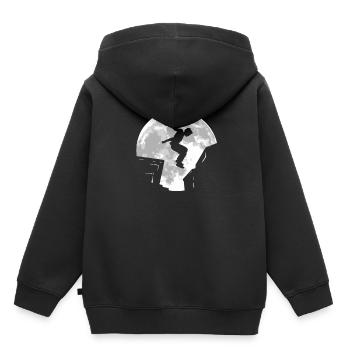 Parkour Mond - Kinder Premium Organic Hoodie - Schwarz - Hinten - AI Model Kid Male (0cm)