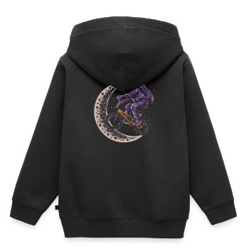 Bmx Bmx Biker Demi-Lune Astronaute - Sweat Premium à capuche enfant bio - noir - Dos - AI Model Kid Male (0cm)