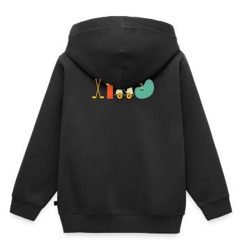 Golf Golfer Golfen - Kinder Premium Organic Hoodie - Schwarz - Hinten - AI Model Kid Male (0cm)