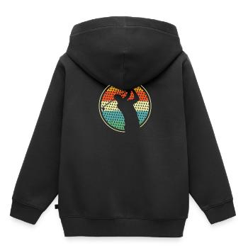 Golf Golfer Golfen - Kinder Premium Organic Hoodie - Schwarz - Hinten - AI Model Kid Male (0cm)
