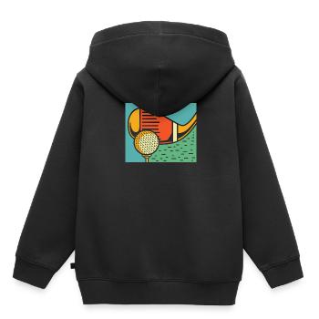 Golf Golfer Golfen - Kinder Premium Organic Hoodie - Schwarz - Hinten - AI Model Kid Male (0cm)