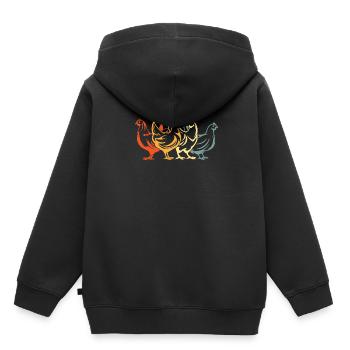 Chicken Hen - Kids Premium Organic Hoodie - black - Back - AI Model Kid Male (0cm)