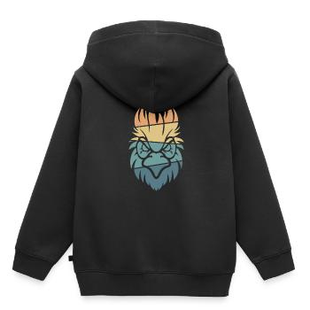 Huhn Henne - Kinder Premium Organic Hoodie - Schwarz - Hinten - AI Model Kid Male (0cm)