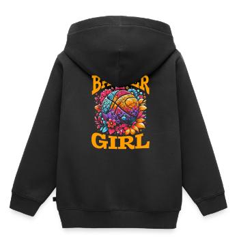 Basket-ball Fille Baller Fille - Sweat Premium à capuche enfant bio - noir - Dos - AI Model Kid Male (0cm)