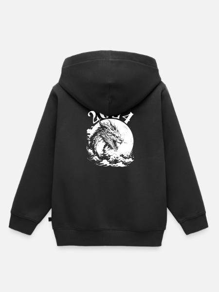 Jahr Des Drachen 2024 - Kinder Premium Organic Hoodie - Schwarz
