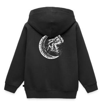 Bmx Bmx Biker Demi-Lune Astronaute - Sweat Premium à capuche enfant bio - noir - Dos - AI Model Kid Male (0cm)
