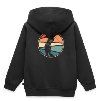 Golf Golfer Golfen - Kinder Premium Organic Hoodie - Schwarz - Hinten - AI Model Kid Male (0cm)