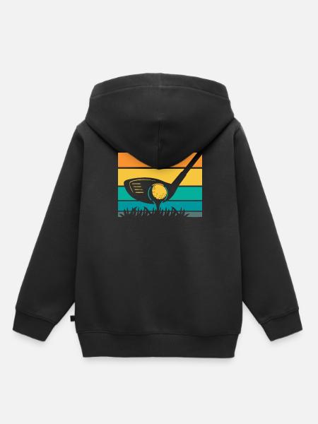 Golf Golfer Golfen - Kinder Premium Organic Hoodie - Schwarz