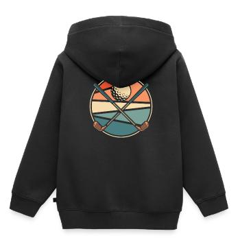 Golf Golfer Golfen - Kinder Premium Organic Hoodie - Schwarz - Hinten - AI Model Kid Male (0cm)