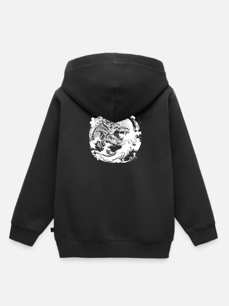 Jahr Des Drachen 2024 - Kinder Premium Organic Hoodie - Schwarz