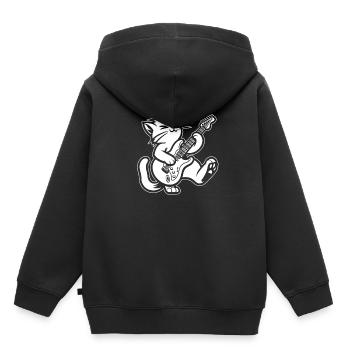 E Gitarre Elektrogitarre - Kinder Premium Organic Hoodie - Schwarz - Hinten - AI Model Kid Male (0cm)
