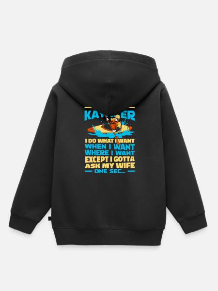 Kajaker - Kinder Premium Organic Hoodie - Schwarz
