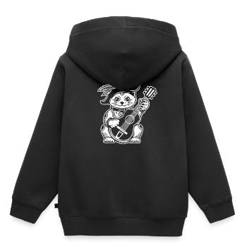 Guitare acoustique - Sweat Premium à capuche enfant bio - noir - Dos - AI Model Kid Male (0cm)