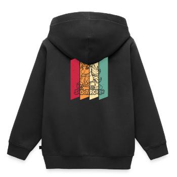 Motorroller Einhorn Scootercorn - Kinder Premium Organic Hoodie - Schwarz - Hinten - AI Model Kid Male (0cm)