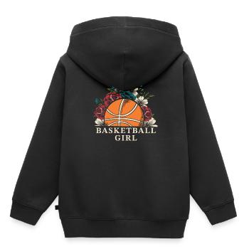Basket-ball Fille Baller Fille - Sweat Premium à capuche enfant bio - noir - Dos - AI Model Kid Male (0cm)
