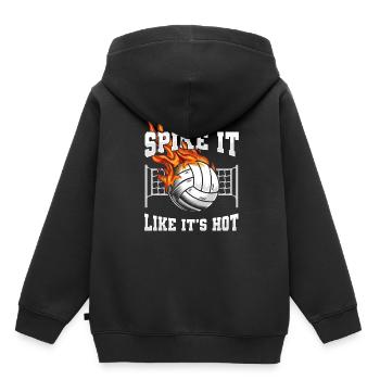 Volley-ball Volley-ball - Sweat Premium à capuche enfant bio - noir - Dos - AI Model Kid Male (0cm)
