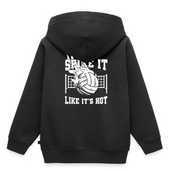 Volley-ball Volley-ball - Sweat Premium à capuche enfant bio - noir - Dos - AI Model Kid Male (0cm)