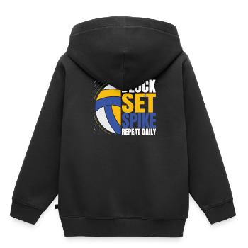 Volley-ball Volley-ball - Sweat Premium à capuche enfant bio - noir - Dos - AI Model Kid Male (0cm)