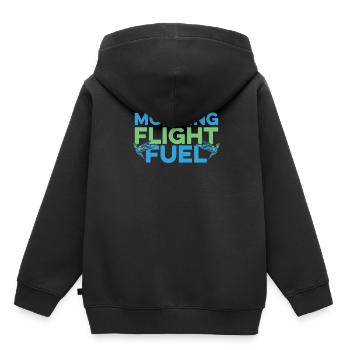 Kolibri Kaffee Koffein - Kinder Premium Organic Hoodie - Schwarz - Hinten - AI Model Kid Male (0cm)