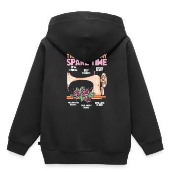 Machine à coudre Machine à coudre - Sweat Premium à capuche enfant bio - noir - Dos - AI Model Kid Male (0cm)