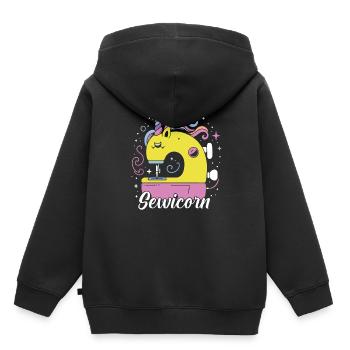 Machine à coudre Machine à coudre - Sweat Premium à capuche enfant bio - noir - Dos - AI Model Kid Male (0cm)