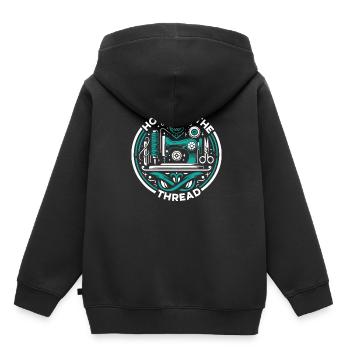 Machine à coudre Machine à coudre - Sweat Premium à capuche enfant bio - noir - Dos - AI Model Kid Male (0cm)