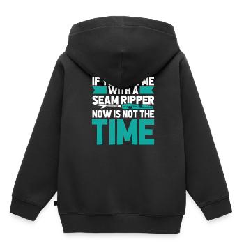 Machine à coudre Machine à coudre - Sweat Premium à capuche enfant bio - noir - Dos - AI Model Kid Male (0cm)