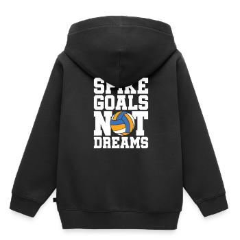Volley-ball Volley-ball - Sweat Premium à capuche enfant bio - noir - Dos - AI Model Kid Male (0cm)