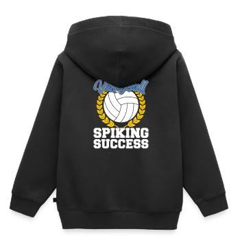 Volleyball Volleyballer - Kinder Premium Organic Hoodie - Schwarz - Hinten - AI Model Kid Male (0cm)