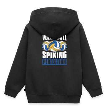 Volley-ball Volley-ball - Sweat Premium à capuche enfant bio - noir - Dos - AI Model Kid Male (0cm)